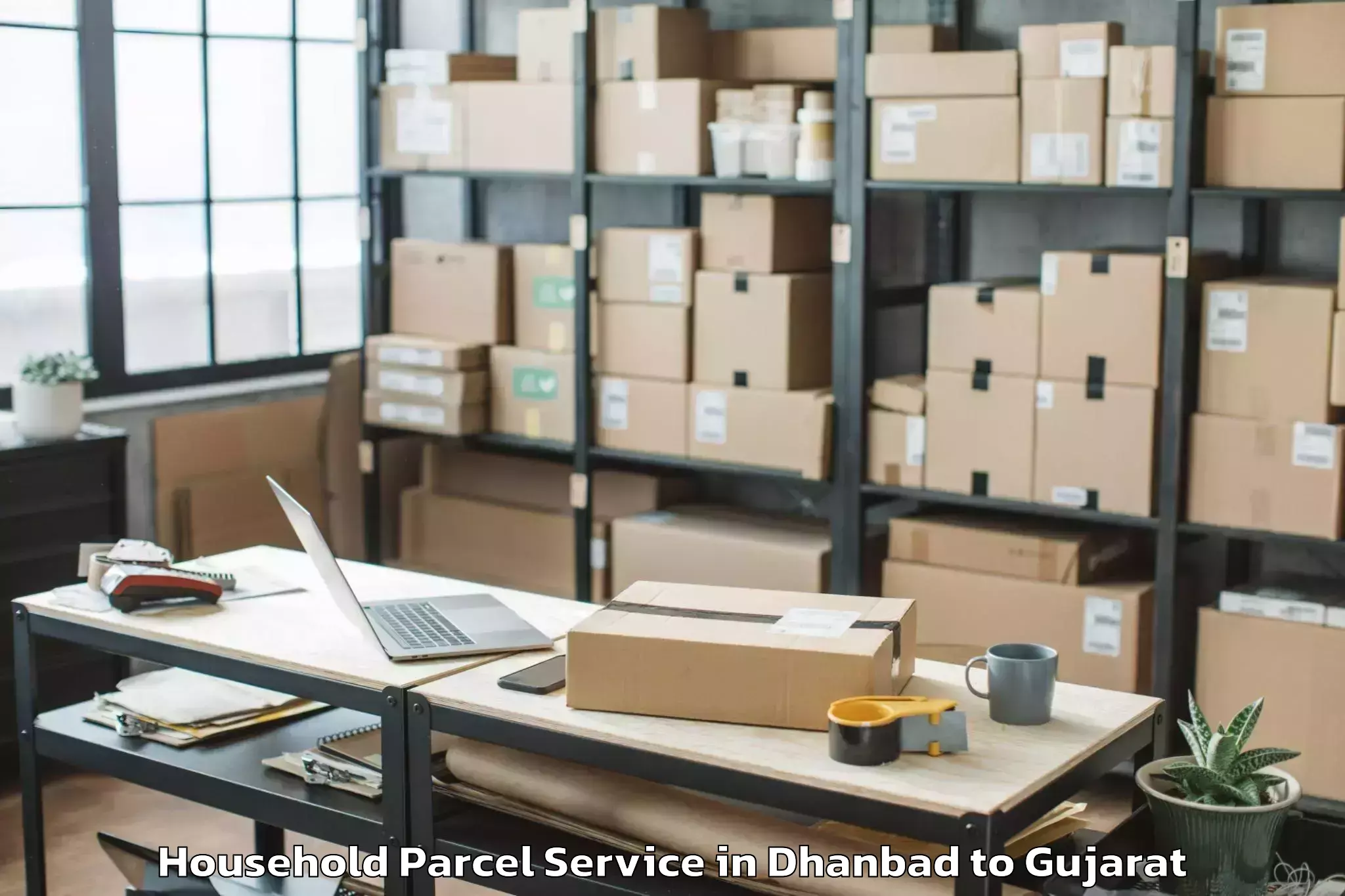 Book Your Dhanbad to Jasdan Household Parcel Today